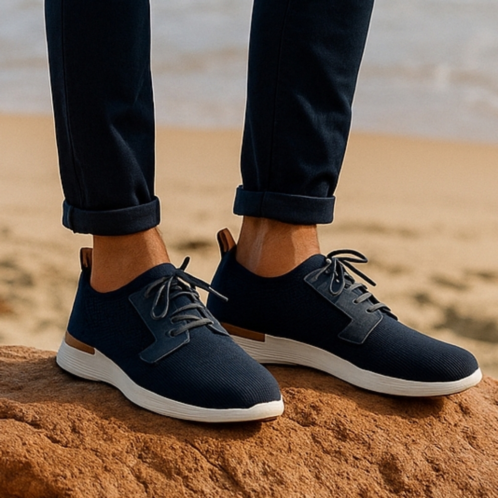 WOLF AND SHEPHERD SwiftKnit‎ Derby Men's Size 13 Navy Blue Sneakers Vacation